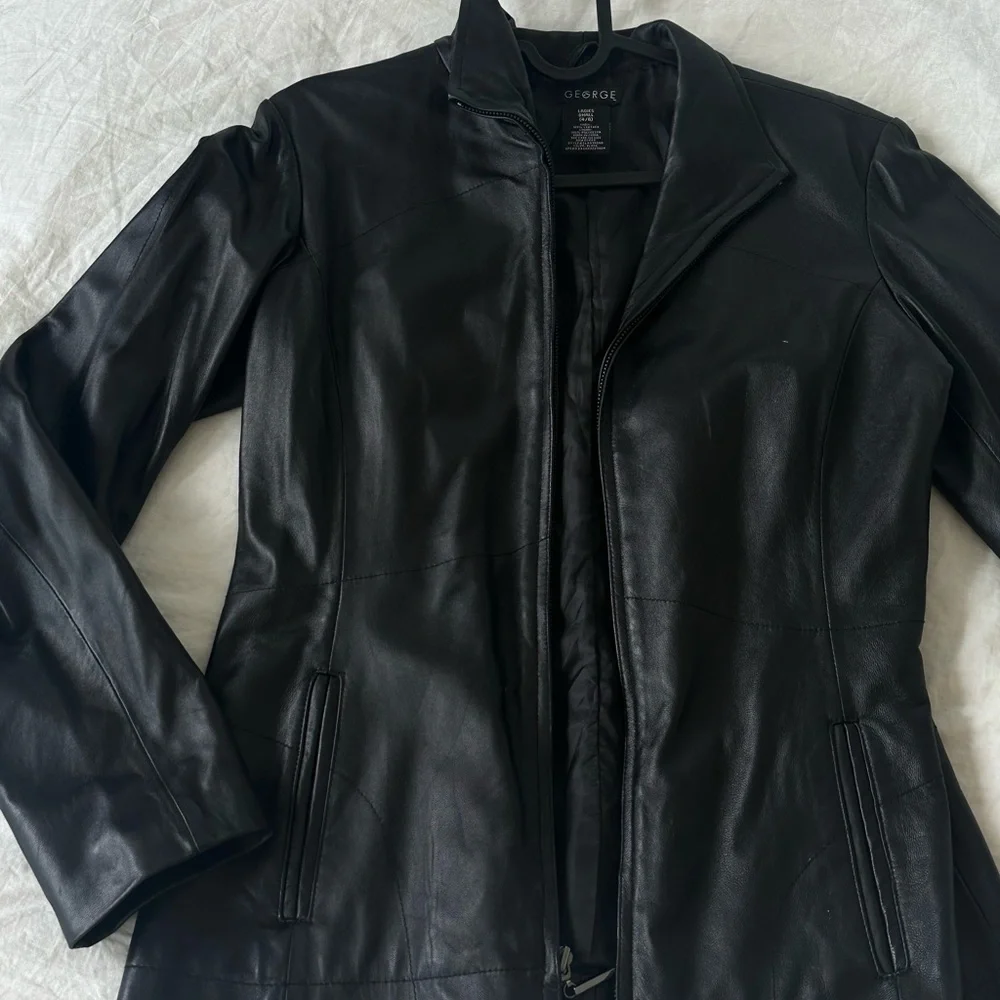 100% learher lining vintage women’s leather coat - Picture 2 of 6